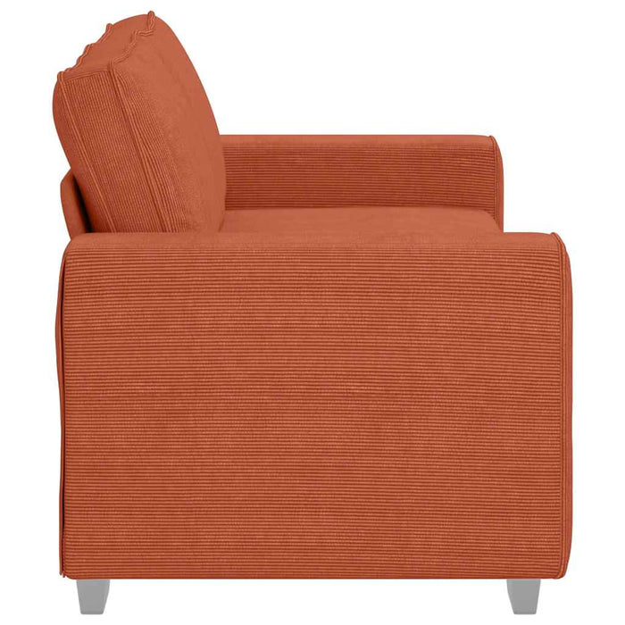 Canapea extensibilă cu două locuri, roșu portocaliu, 180x77x82 cm, material catifea reiată - WALTI WALTI