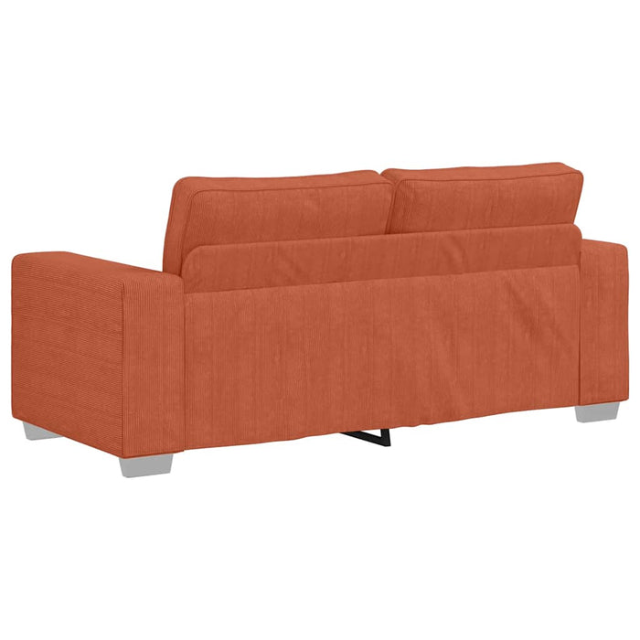 Canapea extensibilă cu două locuri, roșu portocaliu, 180x77x82 cm, material catifea reiată - WALTI WALTI
