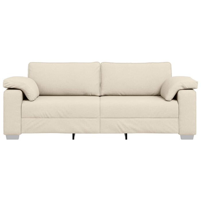 Sofa cu 3 locuri Bej 220 cm Material textil din in - WALTI WALTI