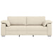 Sofa cu 3 locuri Bej 220 cm Material textil din in - WALTI WALTI