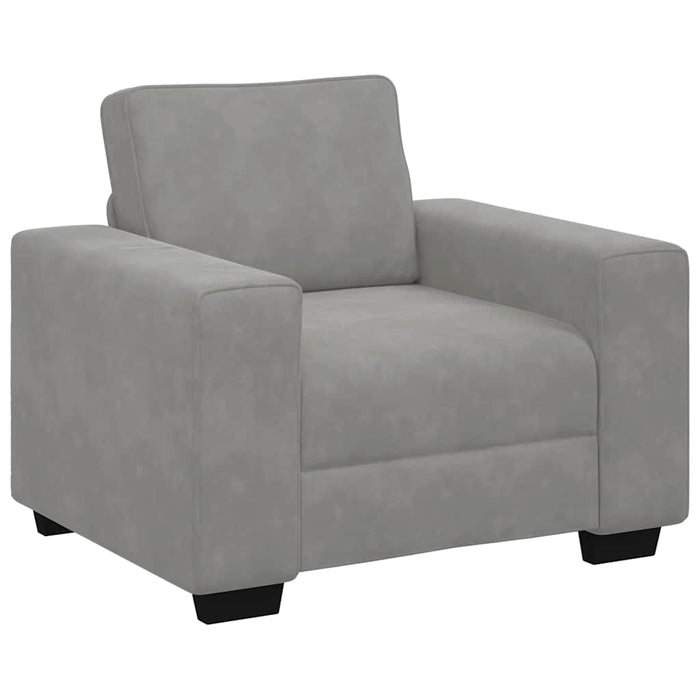 Canapea scaun gri deschis 100x77x82 cm catifea WALTI