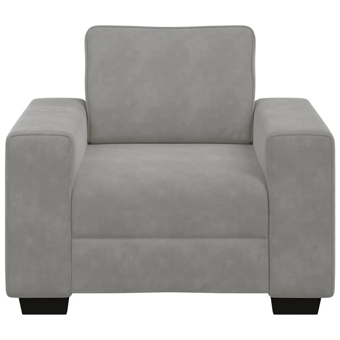 Canapea scaun gri deschis 100x77x82 cm catifea WALTI