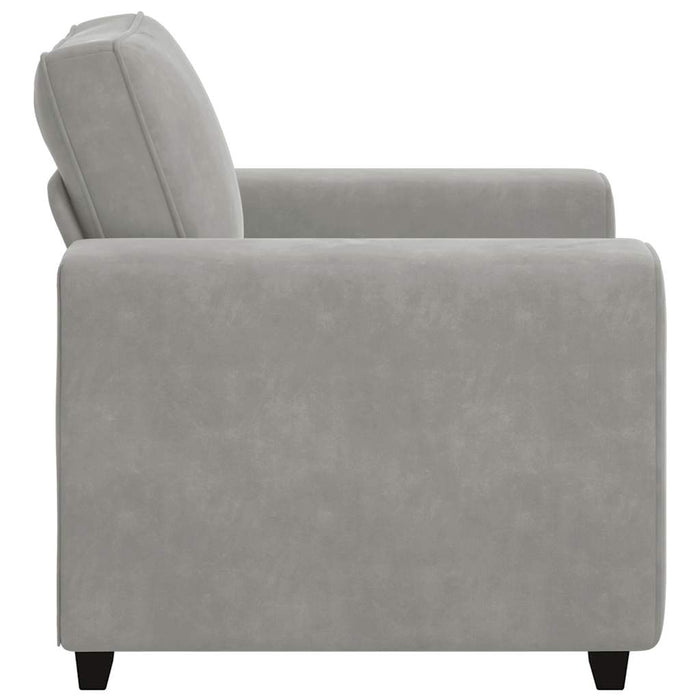 Canapea scaun gri deschis 100x77x82 cm catifea WALTI