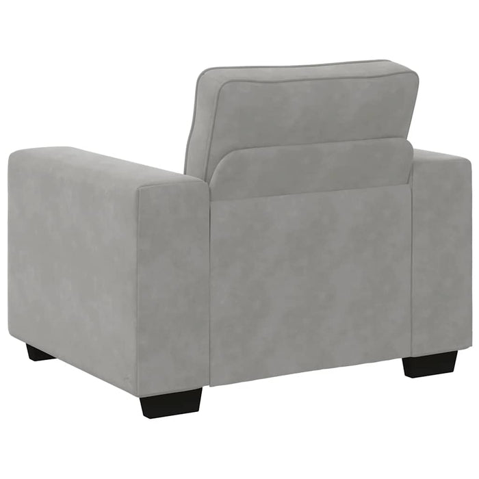 Canapea scaun gri deschis 100x77x82 cm catifea WALTI