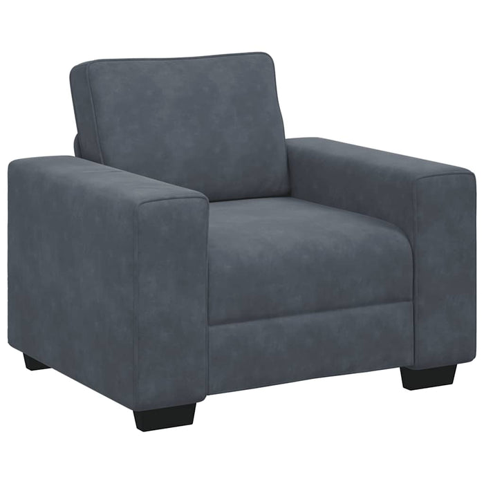 Canapea scaun gri închis 100x77x82 cm catifea WALTI