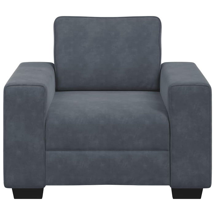 Canapea scaun gri închis 100x77x82 cm catifea WALTI