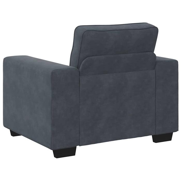 Canapea scaun gri închis 100x77x82 cm catifea WALTI