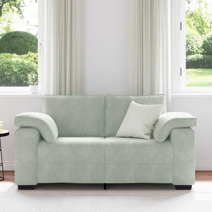 Canapea lovesea gri deschis 160x77x82 cm catifea WALTI