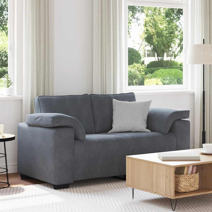 Canapea lovesea gri închis 160x77x82 cm catifea WALTI