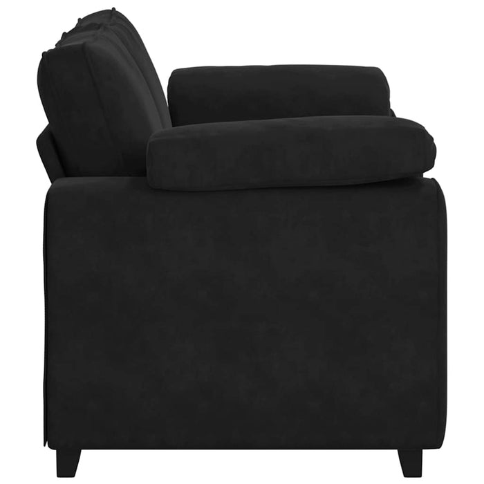 Canapea loveseat neagră 160x77x82 cm catifea WALTI