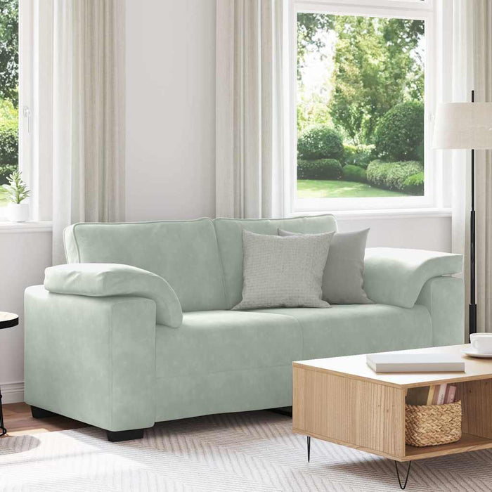 Canapea loveseat gri deschis 180x77x82 cm catifea WALTI