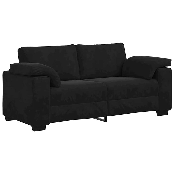 Canapea loveseat neagră 180x77x82 cm catifea WALTI