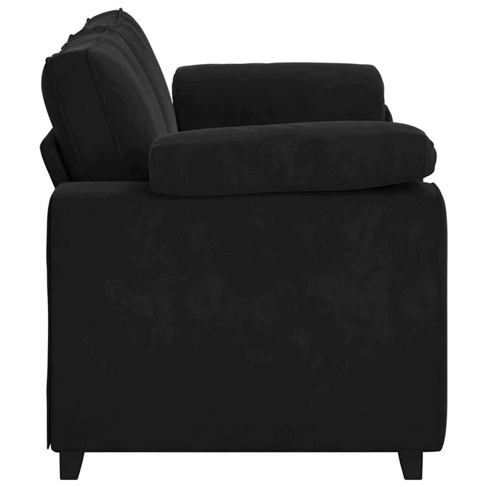 Canapea loveseat neagră 180x77x82 cm catifea WALTI