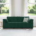 Canapea cu 3 locuri, verde închis, 220x77x82 cm, catifea - WALTI WALTI