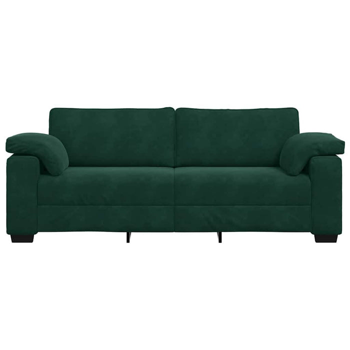 Canapea cu 3 locuri, verde închis, 220x77x82 cm, catifea - WALTI WALTI