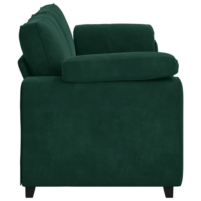Canapea cu 3 locuri, verde închis, 220x77x82 cm, catifea - WALTI WALTI