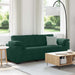 Canapea cu 3 locuri, verde închis, 220x77x82 cm, catifea - WALTI WALTI
