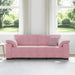 Canapea cu 3 locuri, roz, 220x77x82 cm, catifea - WALTI WALTI