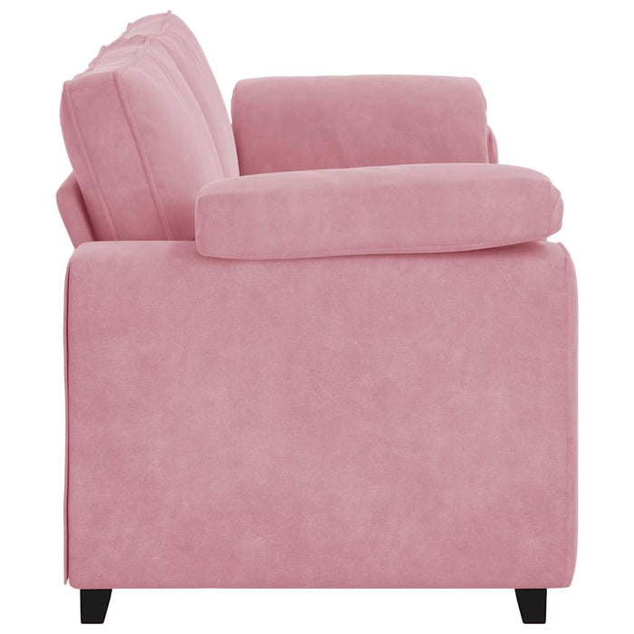 Canapea cu 3 locuri, roz, 220x77x82 cm, catifea - WALTI WALTI