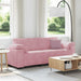 Canapea cu 3 locuri, roz, 220x77x82 cm, catifea - WALTI WALTI