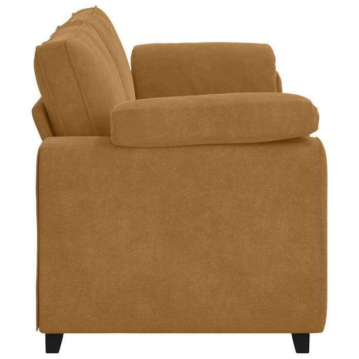 Canapea cu 3 locuri, maro, 220x77x82 cm, catifea - WALTI WALTI