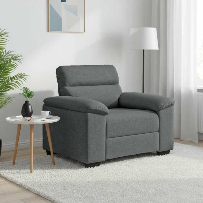 Canapea Scaun Gri Inchis 100x81x84 cm Tesatura WALTI