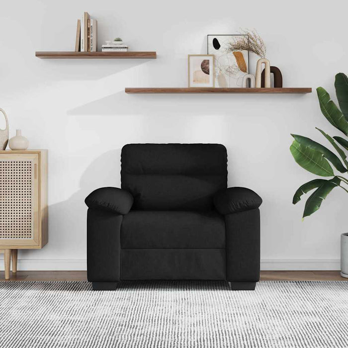 Canapea Scaun Negru 100x81x84 cm Tesatura WALTI