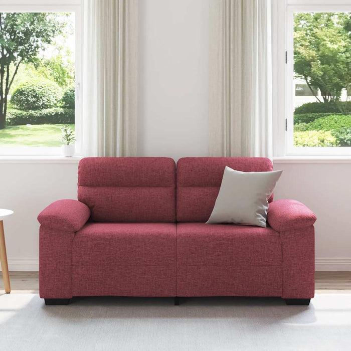Canapea cu 2 locuri, roșu vin, 160x81x84 cm, material textil WALTI