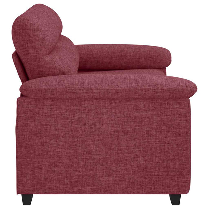 Canapea cu 2 locuri, roșu vin, 160x81x84 cm, material textil WALTI