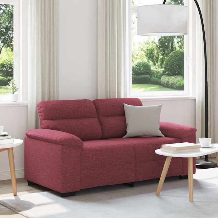Canapea cu 2 locuri, roșu vin, 160x81x84 cm, material textil WALTI