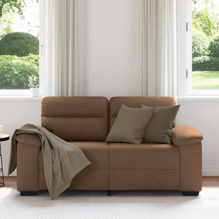 Canapea cu 2 locuri, maro, 160x81x84 cm, material textil WALTI