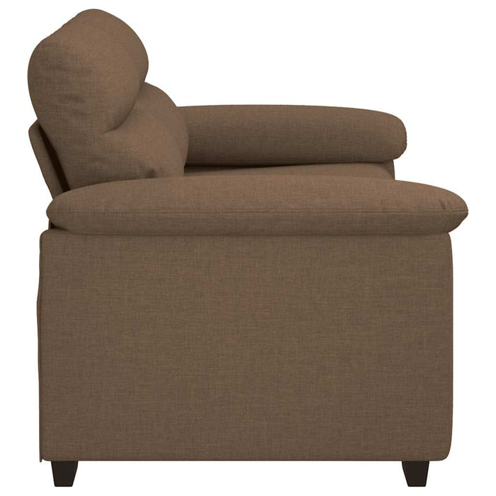 Canapea cu 2 locuri, maro, 160x81x84 cm, material textil WALTI