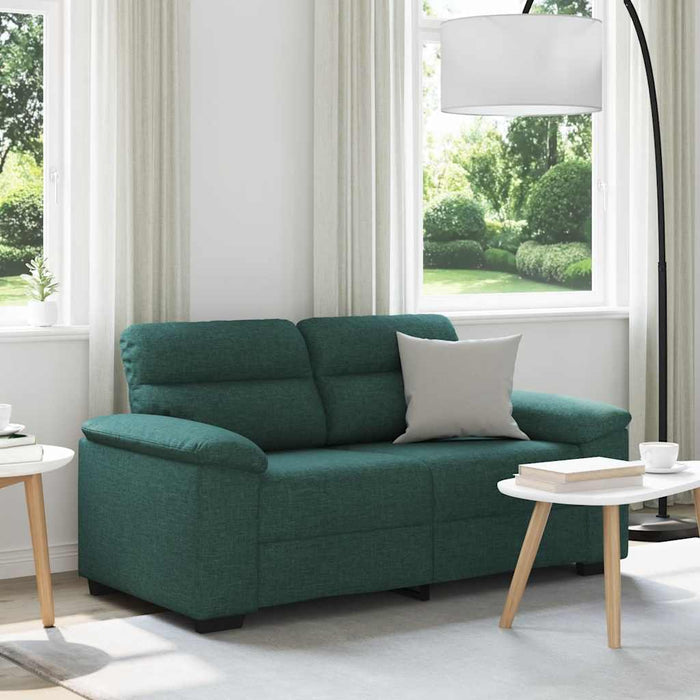 Canapea cu 2 locuri, verde închis, 160x81x84 cm, material textil WALTI