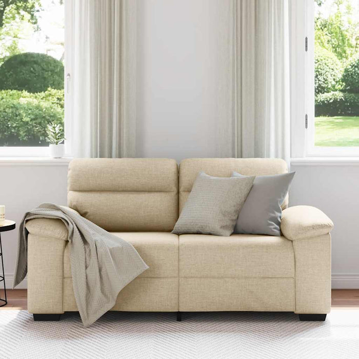 Canapea cu 2 locuri, crem, 160x81x84 cm, material textil WALTI