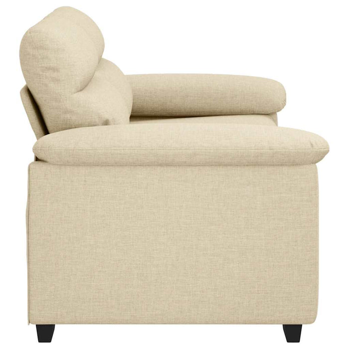 Canapea cu 2 locuri, crem, 160x81x84 cm, material textil WALTI