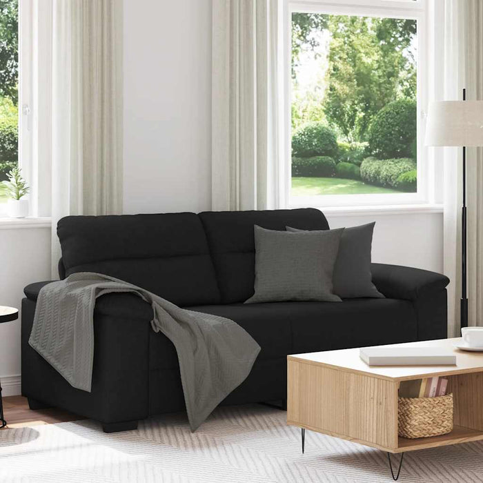 Canapea cu 2 locuri negru 140 cm stofa - WALTI WALTI