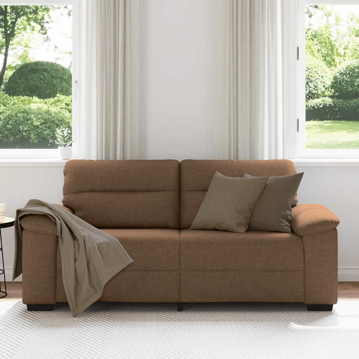 Canapea cu 2 locuri, maro, 180x81x84 cm, material textil WALTI