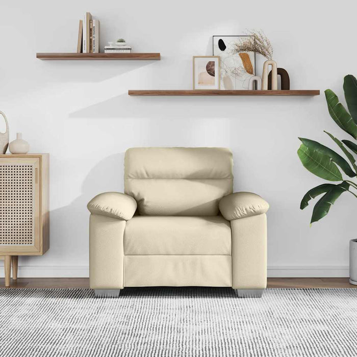 Canapea fotoliu crem 100x81x84 cm piele ecologică - WALTI WALTI