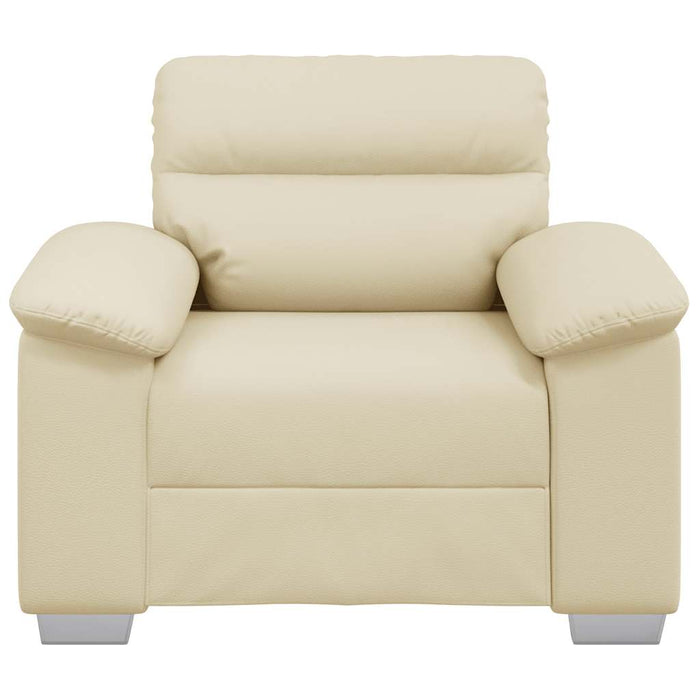 Canapea fotoliu crem 100x81x84 cm piele ecologică - WALTI WALTI