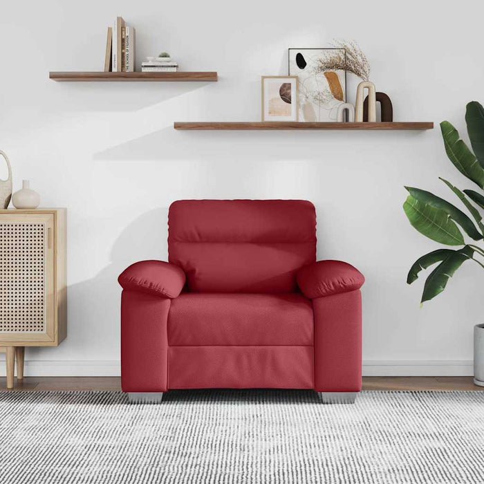 Canapea extensibilă, roșu vin, 100x81x84 cm, piele ecologică - WALTI WALTI