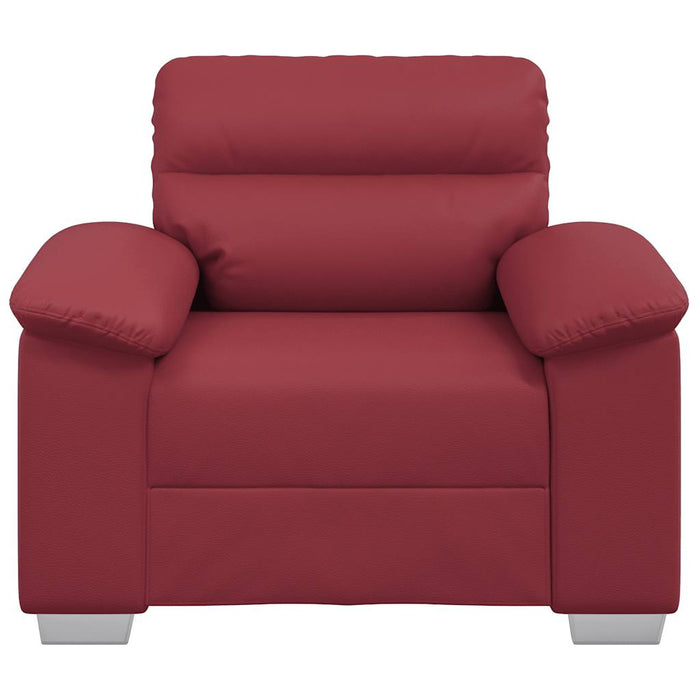 Canapea extensibilă, roșu vin, 100x81x84 cm, piele ecologică - WALTI WALTI