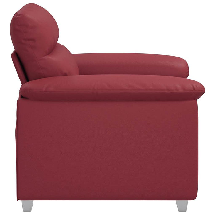 Canapea extensibilă, roșu vin, 100x81x84 cm, piele ecologică - WALTI WALTI