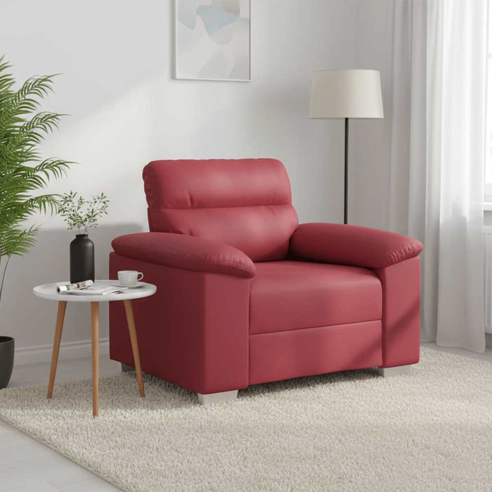 Canapea extensibilă, roșu vin, 100x81x84 cm, piele ecologică - WALTI WALTI