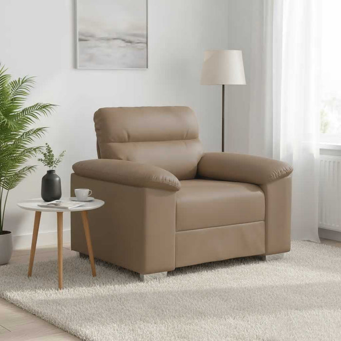 Canapea Scaun Cappuccino 100x81x84 cm piele artificială WALTI