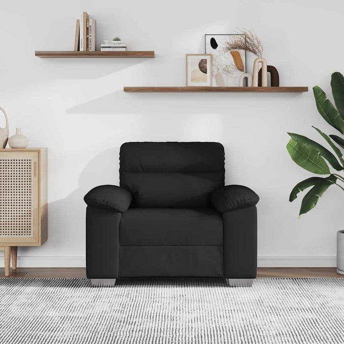Canapea scaun negru 100x81x84 cm piele artificială WALTI