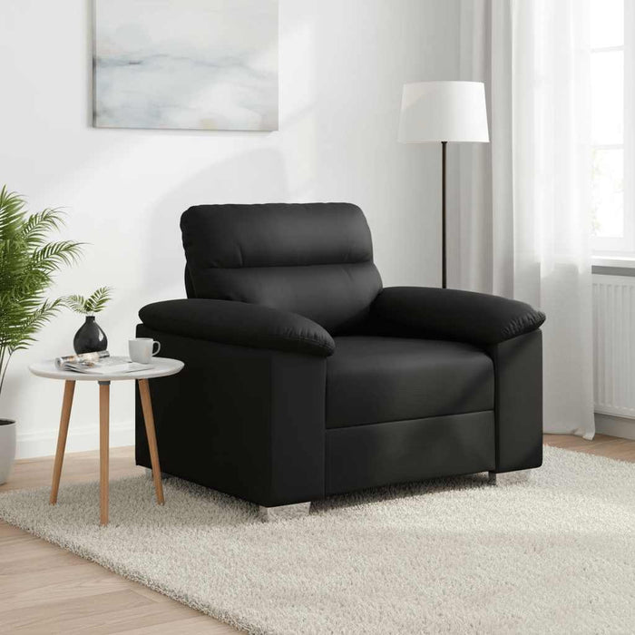 Canapea scaun negru 100x81x84 cm piele artificială WALTI