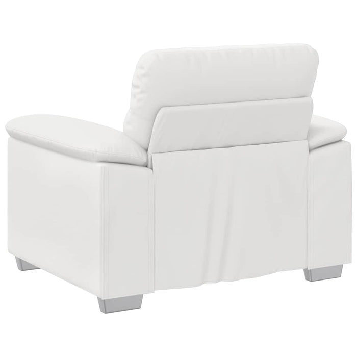 Canapea fotoliu alb 100x81x84 cm piele ecologică - WALTI WALTI