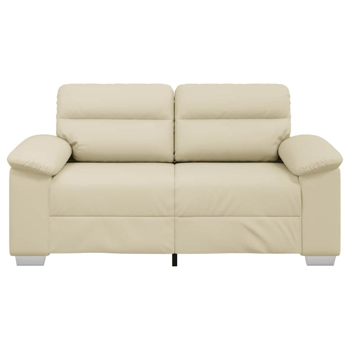 Canapea cu 2 locuri, crem, 160x81x84 cm, piele ecologică - WALTI WALTI