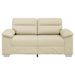 Canapea cu 2 locuri, crem, 160x81x84 cm, piele ecologică - WALTI WALTI