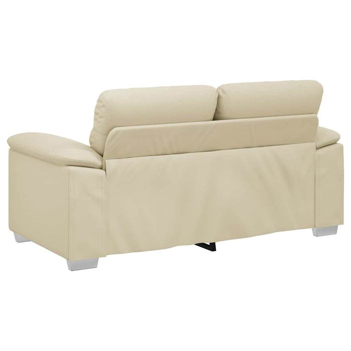 Canapea cu 2 locuri, crem, 160x81x84 cm, piele ecologică - WALTI WALTI